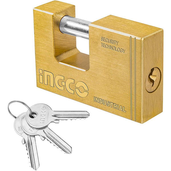 INGCO HEAVY DUTY BRASS BLOCK PADLOCK