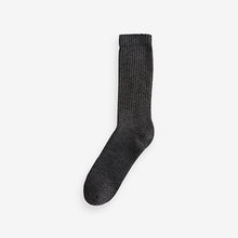 Load image into Gallery viewer, Grey/Black Heavyweight Socks 4 Pack
