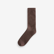 Load image into Gallery viewer, Cream/Brown Heavyweight Socks 4 Pack
