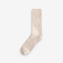 Load image into Gallery viewer, Cream/Brown Heavyweight Socks 4 Pack

