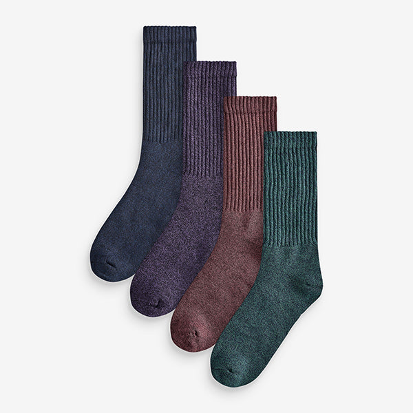 Green/Red/Purple Heavyweight Socks 4 Pack