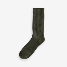 Load image into Gallery viewer, Green/Cream Heavyweight Socks 4 Pack
