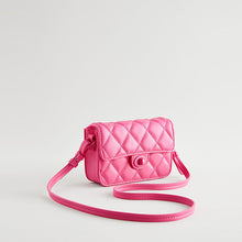 Load image into Gallery viewer, Pink Quilted Cross-Body Bag
