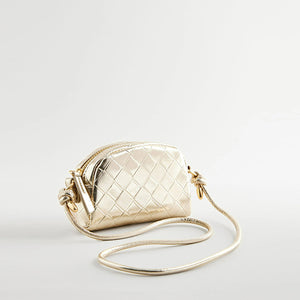 Gold Metallic Cross-Body Bag
