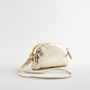 Gold Metallic Cross-Body Bag