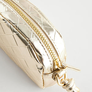 Gold Metallic Cross-Body Bag