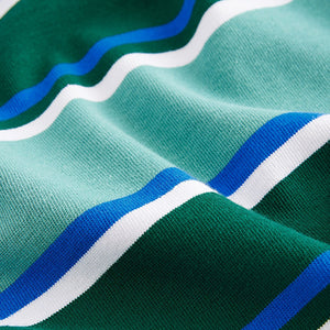 Blue/Green Relaxed Fit Stripe Heavyweight Short Sleeve T-Shirt