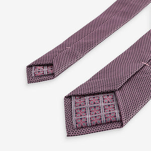 Damson Pink Slim Tie And Pocket Square Set