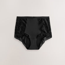 Load image into Gallery viewer, Black High Rise Lace And Microfibre Knickers
