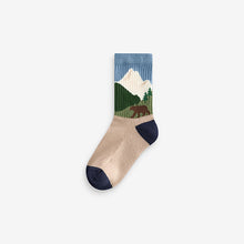 Load image into Gallery viewer, Multi Cushioned Footbed Cotton Rich Ribbed Tipped Socks 5 Pack
