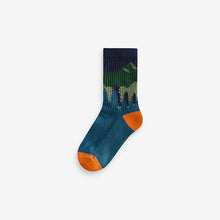 Load image into Gallery viewer, Multi Cushioned Footbed Cotton Rich Ribbed Tipped Socks 5 Pack

