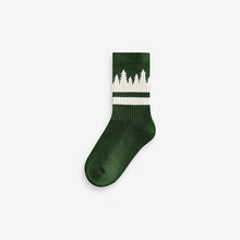 Load image into Gallery viewer, Multi Cushioned Footbed Cotton Rich Ribbed Tipped Socks 5 Pack
