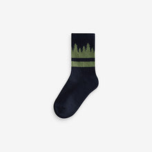 Load image into Gallery viewer, Multi Cushioned Footbed Cotton Rich Ribbed Tipped Socks 5 Pack
