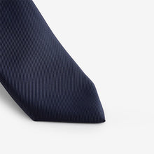 Load image into Gallery viewer, Navy Blue Slim Twill Tie
