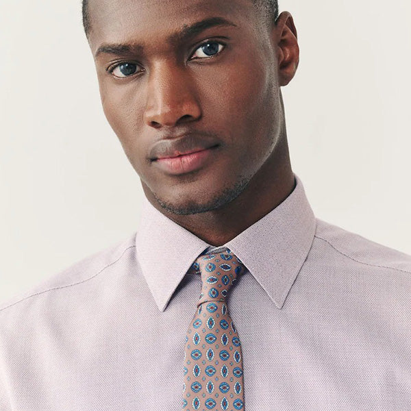 Damson Pink Slim Fit Shirt And Tie Set