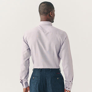 Damson Pink Slim Fit Shirt And Tie Set