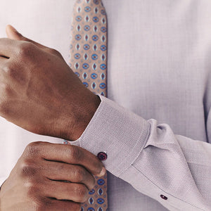 Damson Pink Slim Fit Shirt And Tie Set