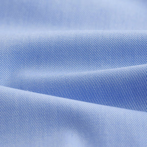 Blue Slim Fit 100% Cotton Textured Twill Shirt