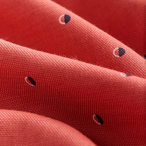 Coral Pink Dot Regular Fit Easy Iron Button Down Oxford Shirt