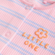 Load image into Gallery viewer, Multi Popper Baby 100% Cotton Sleepsuits 3 Pack
