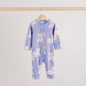 Lilac Purple Baby Footless Sleepsuits 3 Pack
