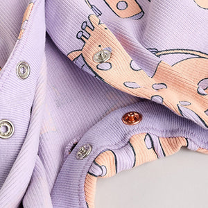 Lilac Purple Baby Footless Sleepsuits 3 Pack