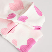 Load image into Gallery viewer, Pink 3 Pack Two Way Zip Baby Sleepsuits (0mths-2yrs)

