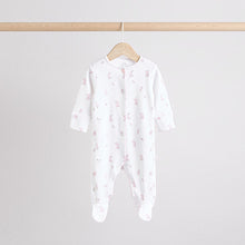 Load image into Gallery viewer, White Collar 3 Pack Baby Sleepsuits

