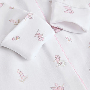 White Collar 3 Pack Baby Sleepsuits