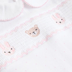 White Collar 3 Pack Baby Sleepsuits