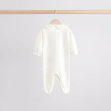 Load image into Gallery viewer, Pink Baby Frill Printed 100% Cotton Sleepsuits 3 Pack

