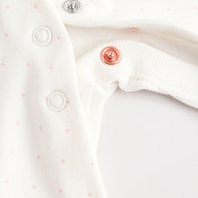 Load image into Gallery viewer, Pink Baby Frill Printed 100% Cotton Sleepsuits 3 Pack
