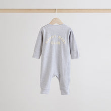 Load image into Gallery viewer, Pink/Grey 3 Pack Two Way Zip Baby Sleepsuits (0mths-18mth)
