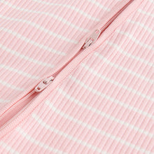 Load image into Gallery viewer, Pink/Grey 3 Pack Two Way Zip Baby Sleepsuits (0mths-18mth)
