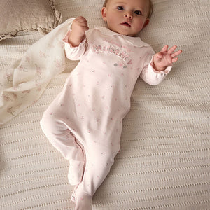 Pink Mummy Baby Family 100% Cotton Sleepsuit