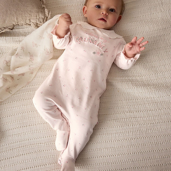 Pink Mummy Baby Family 100% Cotton Sleepsuit