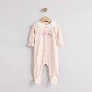 Pink Mummy Baby Family 100% Cotton Sleepsuit