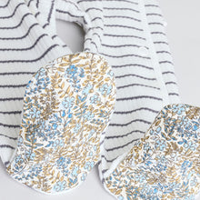 Load image into Gallery viewer, Blue/White Bunny 3 Pack Baby Sleepsuits
