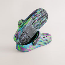 Load image into Gallery viewer, Black Purple Marble Clogs

