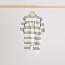 Load image into Gallery viewer, Milk Club Neutral 3 pack Baby Two Way Zip Footless Cotton Sleepsuits
