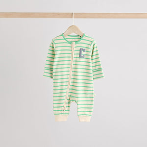 Milk Club Neutral 3 pack Baby Two Way Zip Footless Cotton Sleepsuits