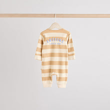 Load image into Gallery viewer, Milk Club Neutral 3 pack Baby Two Way Zip Footless Cotton Sleepsuits
