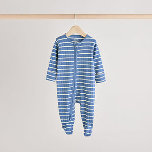 Navy Star Sleepsuits 3 Pack