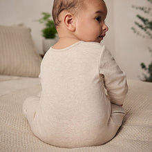 Load image into Gallery viewer, Neutral Hamish Baby 100% Cotton Sleepsuits 3 Pack
