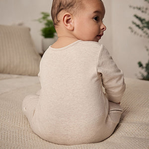 Neutral Hamish Baby 100% Cotton Sleepsuits 3 Pack