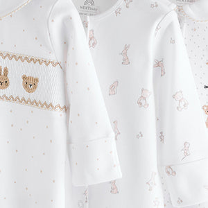 White Sleepsuits 3 Pack