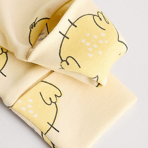 Yellow Spring Two Way Zip 100% Cotton Baby Sleepsuits 3 Pack