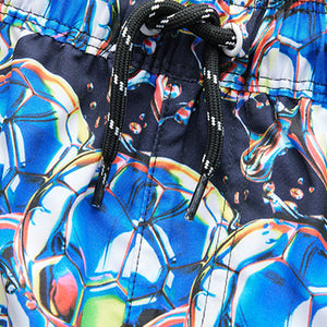Blue Football Printed Swim Shorts