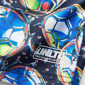 Blue Football Printed Swim Shorts