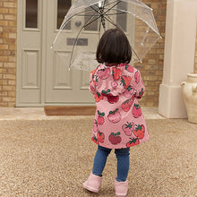 Load image into Gallery viewer, Pink Strawberry/Apple Shower Resistant Cagoule Jacket (3mths-6yrs)

